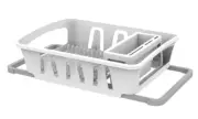 Expandable Dish Drying Rack Utensil Holder Kitchen Countertop Dish Drainer