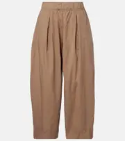 [Velvet] Velvet Sophia cotton poplin wide-leg pants AU 16 brown