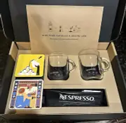 Nespresso Vertuo Welcome Kit with 2 Clear Glass Mugs, 2 Coasters, 1 Recycle Bag