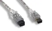 6FT Firewire 1394B Bilingual Cable Silver 9PIN 6PIN