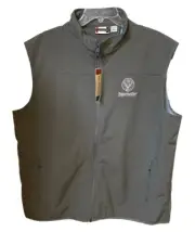 NWT MEN'S CLIQUE JAGERMEISTER FULL ZIP VEST W SOFT LINING SIZE XXL GREEN/GRAY