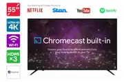 55" Smart Cast 4K LED TV with Google Chromecast (Smart TV)