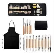 Clay Pottery Tool Sculpting Kit Carving Polymer Modeling Ceramic Art Tool Set.