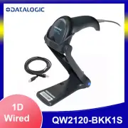 Datalogic QuickScan QW2120-BKK1 Handheld 1D Laser USB Barcode Scanner with Stand