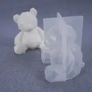 Geometric Stereoscopic Bear Silicone Create Exquisite DIY Animal Candles