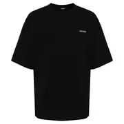 [We11done] Black Princess Print Damaged Tee