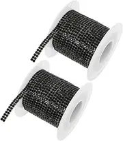 HEALEEP 2 Rolls Flexible Car Interior Trim Strips with Rhinestones Adhesive Decorative Strip for Dashboard Doors Mirrors Windows Easy Installation for Car Decoration