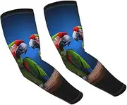 [FHEDVBN] parrots Arm Sleeves Compression Arm Covers for Men Women Outdoor Sun Sleeves Cooling Sports Sleeve, Black