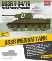 Academy #13505 1/35 USSR T-34/76 No.183 Factory Production Plastic Model Kit