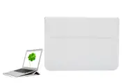 PU Leather Sleeve Case Pouch Laptop Bag With Stand For Macbook 11 13 15 Inches-White