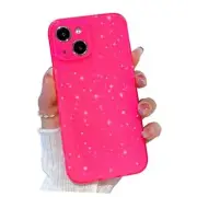 for iPhone 14 Plus Case Cute Glitter, for iPhone iPhone 14 Plus 6.7" Hot Pink