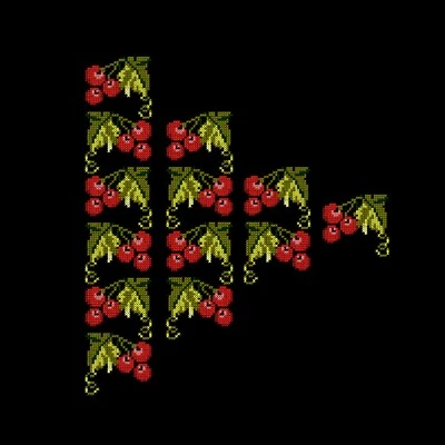 Border Machine embroidery design Floral cross stitch pattern