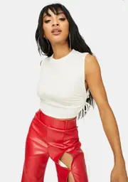 Pure Up My Confidence Side Ruched Crop Tank