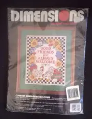 Dimensions 3140 Stamped Cross Stitch Country Sunflower Welcome Karen Avery's Kit