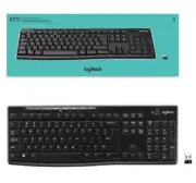 Logitech K270 Full-size Wireless Membrane Keyboard, Multimedia keys, Spill Proof