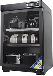 Camera Lens Dry Cabinet, 3 Layers Electronic Moisture Proof Box with LED Digital Display, Touch Control Dehumidifier for Camera Lens & Electronic Equipment Storage 32