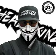 UPF50+ FACE MASK / BANDANA - V-ENDETTA - (Motorbike, Fishing, Camping)