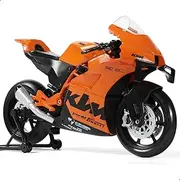 [Risopen] 1:12 Motorcycle Model Toy for KTM RC 8C Metal Die-cast with Plastic Motorcycle Model for Welly No Assembly Required Mini Finished Moto Gift for Adult（Orange