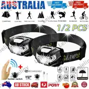1/2x Super Bright Waterproof LED Head Torch Headlight USB Rechargeable Headlamp