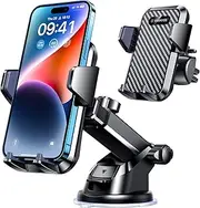 VANMASS Car Phone Mount, Dashboard & Windshield Cell Phone Holder Stand Car, Strong Stick Suck, One-Touch Design, Car GPS Cradle Compatible iPhone Xs Max XR X 8 7 6, Galaxy S8 S9, LG G6 V20