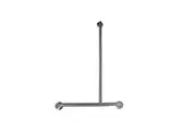 Dolphy Offset Flush Mount Shower Grab Rail RH Stainless Steel 1100 x 700 mm - Silver
