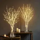 Artificial Plant Christmas Tree Branch String Twig Outdoor Light Party