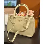 美麗堡OUTLET精品 PRADA BN1801 SAFFIANO 二用殺手包  (小-淺灰)【現貨】