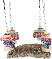WOONEKY 1 Set Parrot Summer Hammock Climbing Bird Perch Bird Swing Parrot Swing Parrot Perch Stand Decorative Climbing Decorative Swing Swing for Parakeet Bird Creations