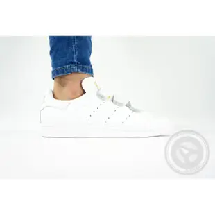 【A-KAY0】ADIDAS 男女 STAN SMITH CF 皮革 魔鬼氈 金標 白【S75188】