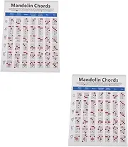 Vaguelly 2 Pcs Mandolin Trainning Guide Mandolin Acessories Mandolin Finger Chart Mandolin Chord Chart Chord Diagrams Mandolin Chart Mandolin Finger Guide Mandolin Chords White