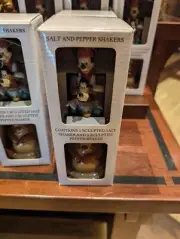 Disney Wilderness Lodge Mickey Goofy Humphrey Bear Salt And Pepper Shaker Set