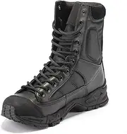 [RICHOLV] Military Boots Men Black Leather Desert Combat Work Shoes Winter Mens Ankle Boot