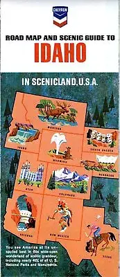 1966 Chevron Road Map: Idaho NOS