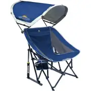GCI Outdoor Pod Rocker Outdoor Rocking Chair with SunShade Canopy Royal Blue