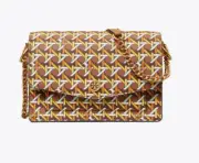 Tory Burch Printed Mini Shoulder bag in Aged Camello Basketweave (brown) Sz OS