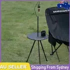 Portable Foldable Table with Lamp Stand Aluminum Alloy for Camping BBQ Picnics O