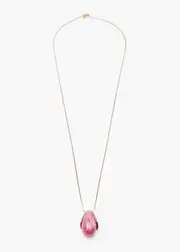 [Taking Shape] Taking Shape Tear Drop Necklace in Pink - Women's Accessories Pink