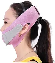 Vaguelly 1Pc Line Face Lifting Mask Pink Thin Face Strap for Double Chin Reduction Facial Contouring Bandage Reusable Face Lifting Artifact for Skincare