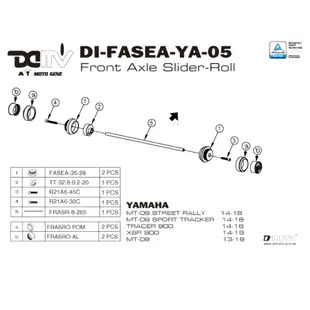 【DMV】YAMAHA 2021 MT-09 前/後輪防倒球 ROLL/EASY版