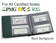 20 Pages For Certified Graded PMG PCGS Bank Notes Currency Collection 2S BLACK