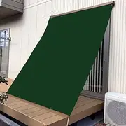 Dark Green 1.4x1.6M Rectangular Garden Sail for Privacy Screen Terrace Courtyard Swimming Pool Fence Water Resistant and Windproof. Stylish Shade Canopy for Outdoor Spaces.
