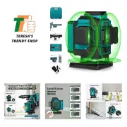 3x360° 12 Lines Self Leveling Floor Green Laser Level, Laser Level for Constr...