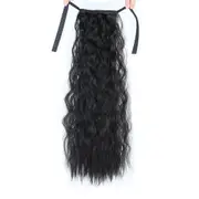 2 Pcs Ponytails Synthetic Pony Tail Heat Resistant Fake Hair Extension wrap round hairpiecer