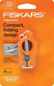 Fiskars On-the- Go Folding Travel Scissors 4 Inch