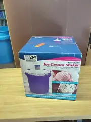 Rival Model 8420 TP 4 Quart Electric Ice Cream Yogurt Maker Purple Made In USA