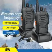 Long Range Walkie Talkie 4Piece Portable Two Way Radio Charge Headset Waterproof