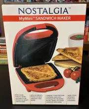 Nostalgia My Mini Personal Electric Sandwich Maker Red Brand NEW - Free Shipping