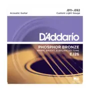 D'Addario EJ26 Phosphor Bronze Custom Light Acoustic Guitar Strings 11-52