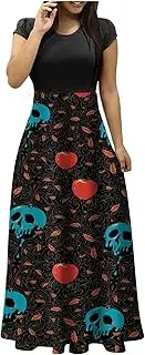 [Generic] Women's Halloween Dresses Thanksgiving Dress for Women Flower Dress a line Fall Dresses for Women 2023 Fall Dresses for Women 2023 Fall midi Dress Women's Wedding Guest