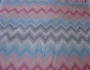 Flannelette Fitted Multi-Coloured Chevron Cot Sheet Handmade